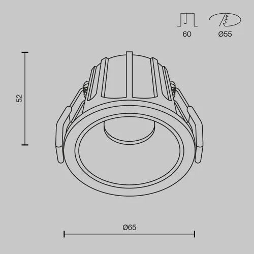 Встраиваемый светильник Maytoni Alfa LED DL043-01-10W4K-RD-WB  фото 2